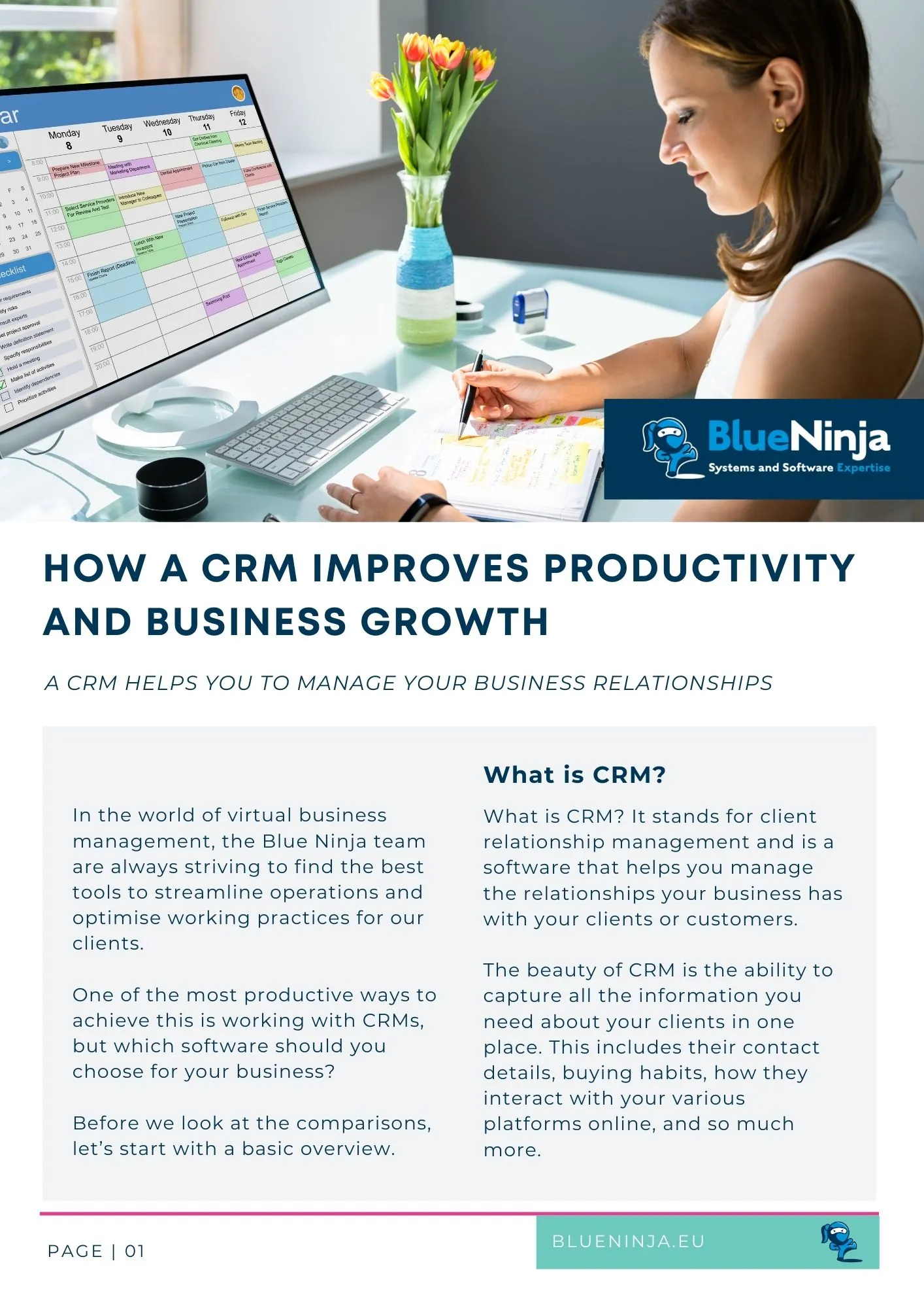 Resource cover - how a CRM improves productivity and business growth